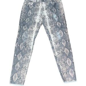 L&B Luck & Blessed NWT Distressed Snakeskin Reptile Print Skinny Jeans